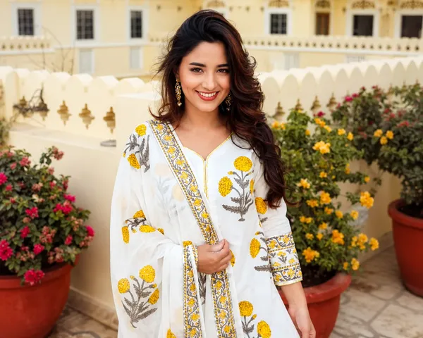 White_Cotton_Floral_Printed_Kurti_with_Sharara_&_Dupatta_|_For_Women