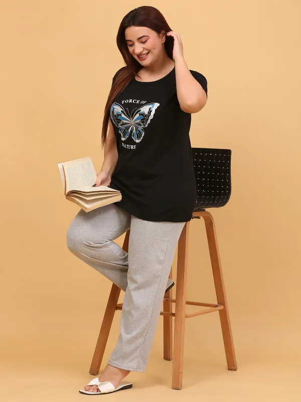 WOMEN_SHORT_TSHIRT_FORCE_(BLACK)_LOWER(GREY)