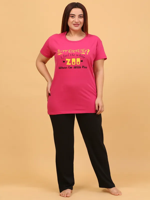 WOMEN_SHORT_TSHIRT_ZOO(RANI)_LOWER(BLACK)