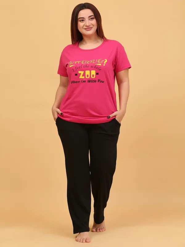 WOMEN_SHORT_TSHIRT_ZOO(RANI)_LOWER(BLACK)