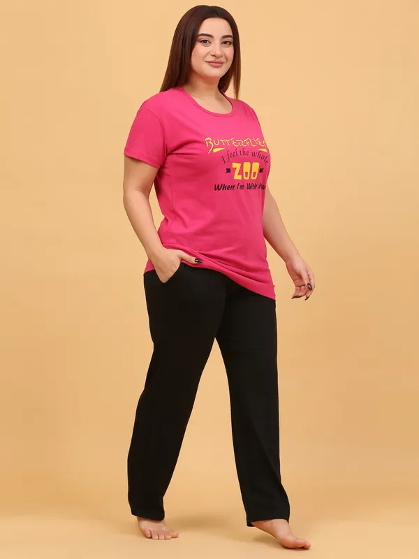 WOMEN_SHORT_TSHIRT_ZOO(RANI)_LOWER(BLACK)