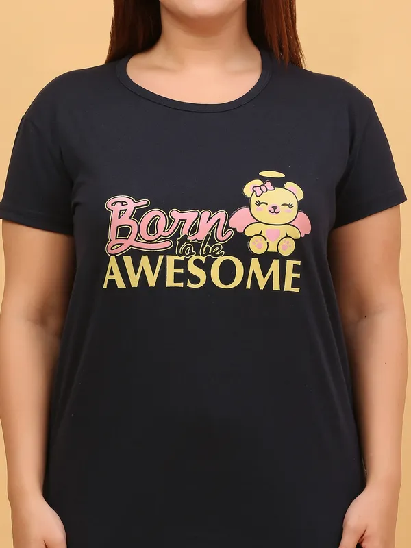 WOMEN_SHORT_TSHIRT_BORN(BLACK)_LOWER(BLACK)