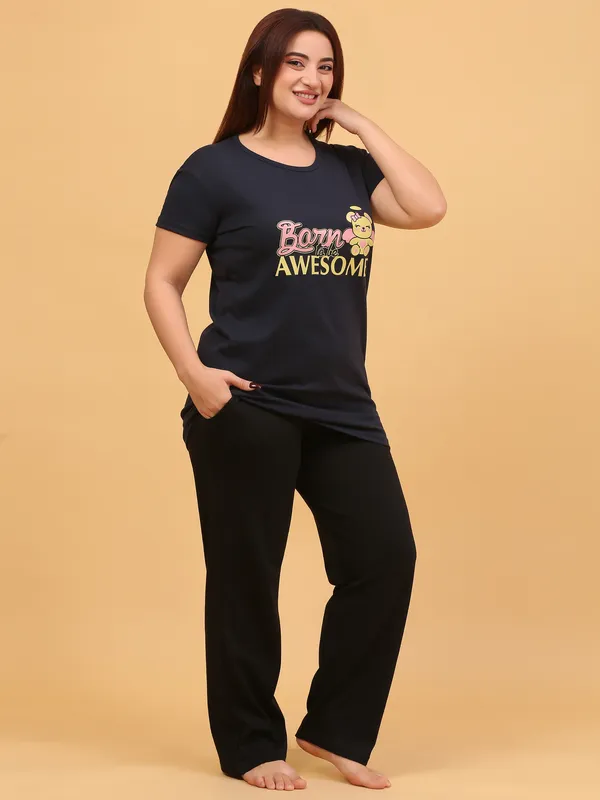 WOMEN_SHORT_TSHIRT_BORN(BLACK)_LOWER(BLACK)