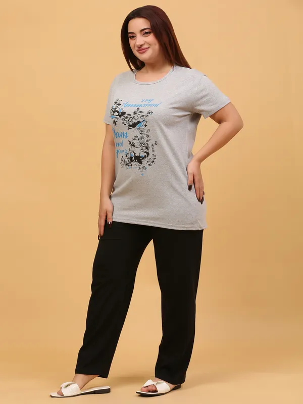 WOMEN_SHORT_TSHIRT_I_AM_NOT_YOURS_(GREY)_LOWER(BLACK)