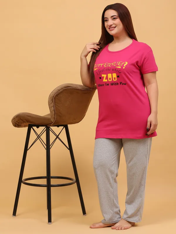 WOMEN_SHORT_TSHIRT_ZOO(RANI)_LOWER(GREY)
