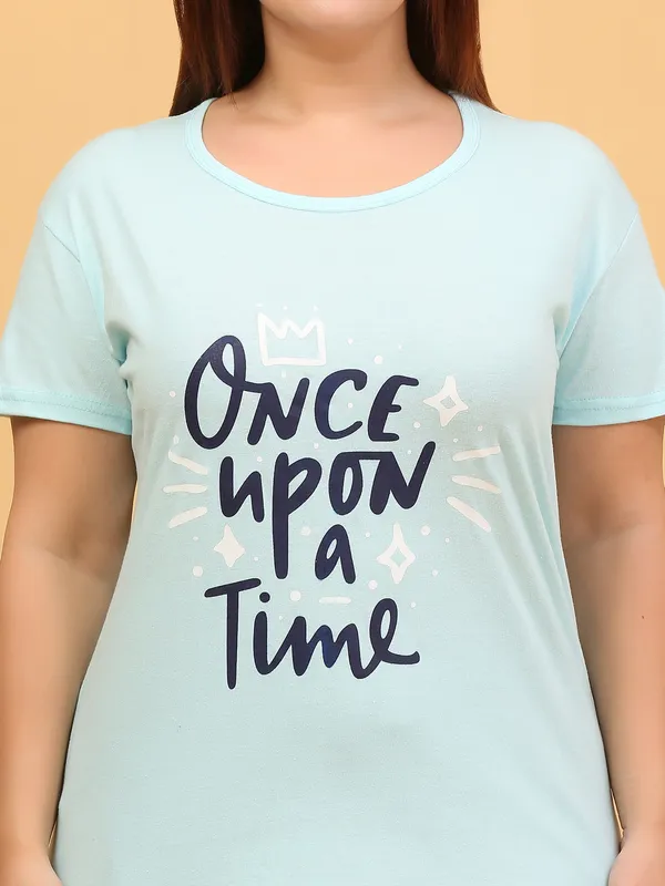 WOMEN_SHORT_TSHIRT_ONCE_UPON(SKY)_LOWER(GREY)