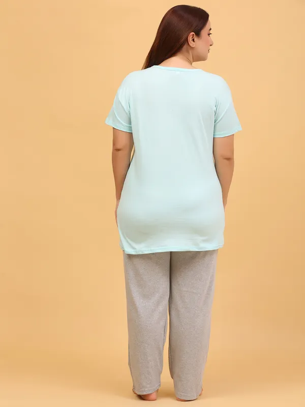 WOMEN_SHORT_TSHIRT_ONCE_UPON(SKY)_LOWER(GREY)