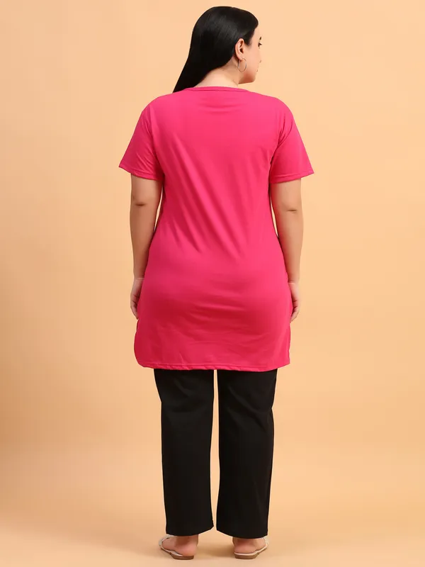 WOMEN_LONG_TSHIRT_ZOO(RANI)_LOWER(BLACK)