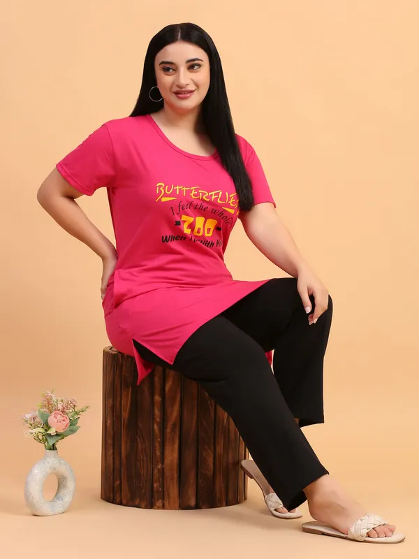 WOMEN_LONG_TSHIRT_ZOO(RANI)_LOWER(BLACK)