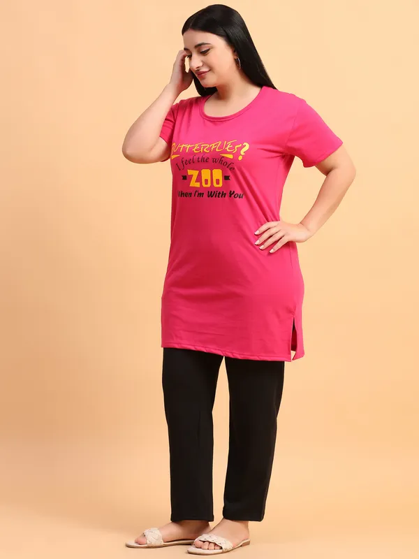 WOMEN_LONG_TSHIRT_ZOO(RANI)_LOWER(BLACK)