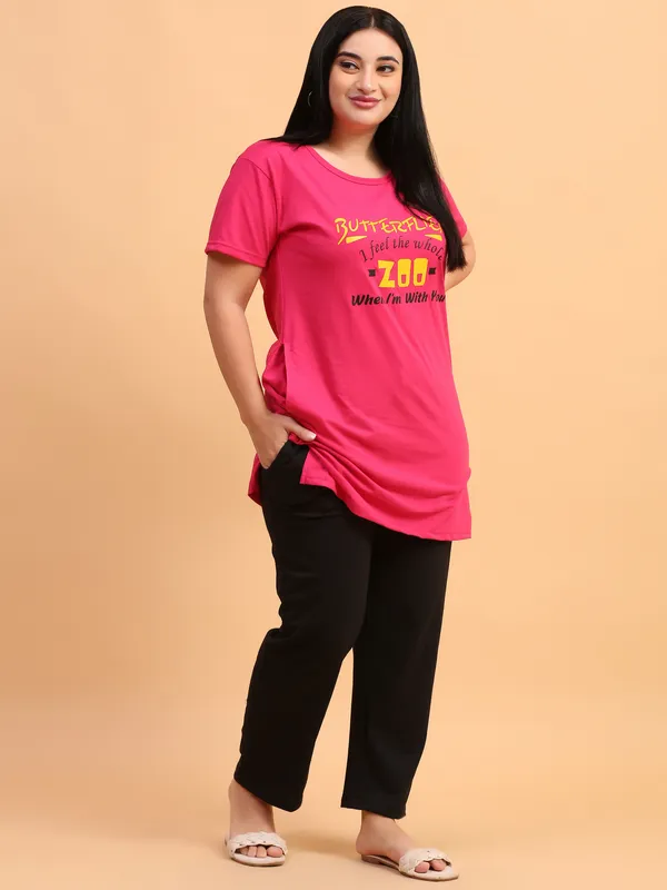 WOMEN_LONG_TSHIRT_ZOO(RANI)_LOWER(BLACK)