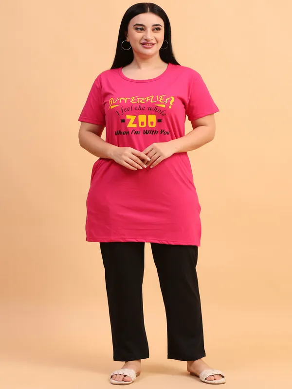 WOMEN_LONG_TSHIRT_ZOO(RANI)_LOWER(BLACK)
