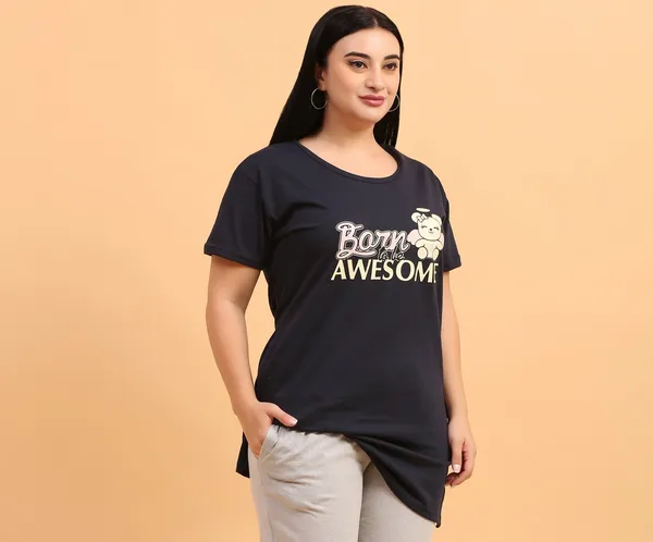 WOMEN_LONG_TSHIRT_BORN(BLACK)