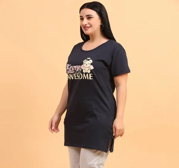 WOMEN_LONG_TSHIRT_BORN(BLACK)