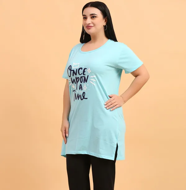 WOMEN_LONG_TSHIRT_ONCE_UPON(SKY)