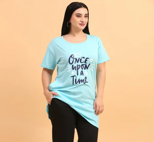 WOMEN_LONG_TSHIRT_ONCE_UPON(SKY)