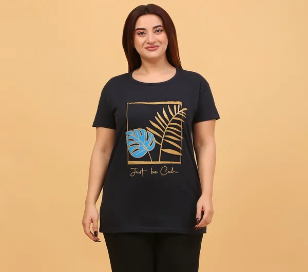 WOMEN_SHORT_TSHIRT_LEAF_(NAVY)