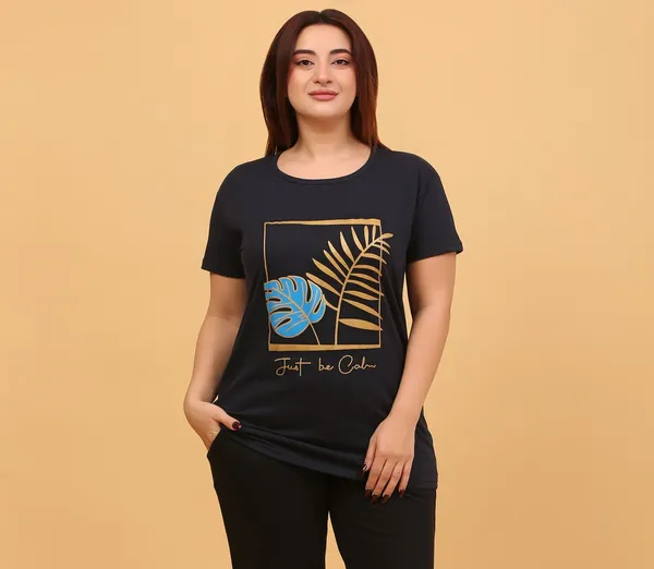 WOMEN_SHORT_TSHIRT_LEAF_(NAVY)