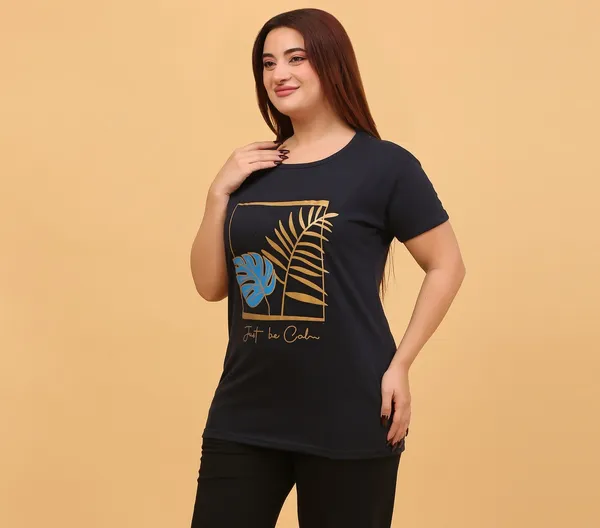 WOMEN_SHORT_TSHIRT_LEAF_(NAVY)