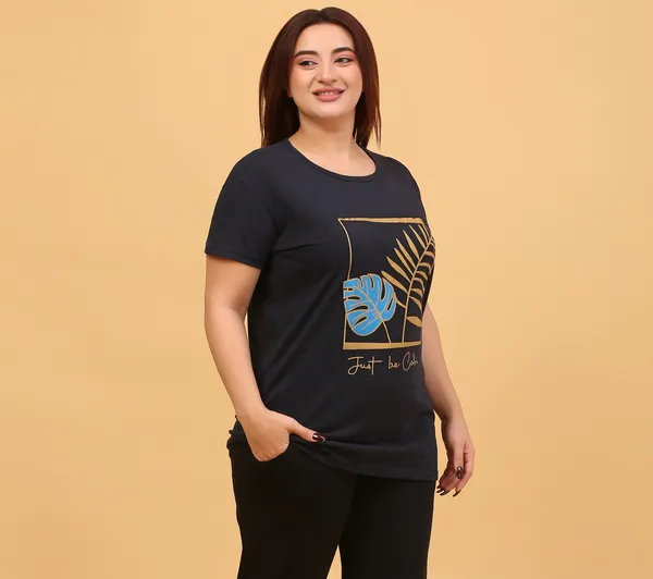 WOMEN_SHORT_TSHIRT_LEAF_(NAVY)
