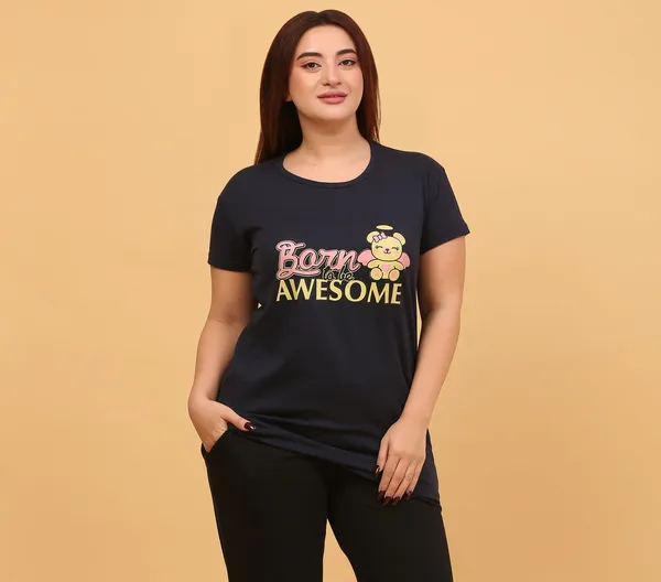 WOMEN_SHORT_TSHIRT_BORN(BLACK)