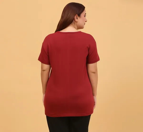 WOMEN_SHORT_TSHIRT_FAITH_HOPE_LOVE(MAROON)