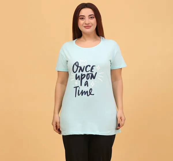 WOMEN_SHORT_TSHIRT_ONCE_UPON(SKY)