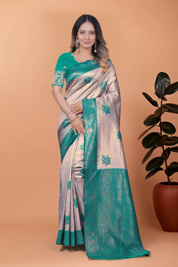 Green_Glow_Banarasi_Silk_Saree_For_Women