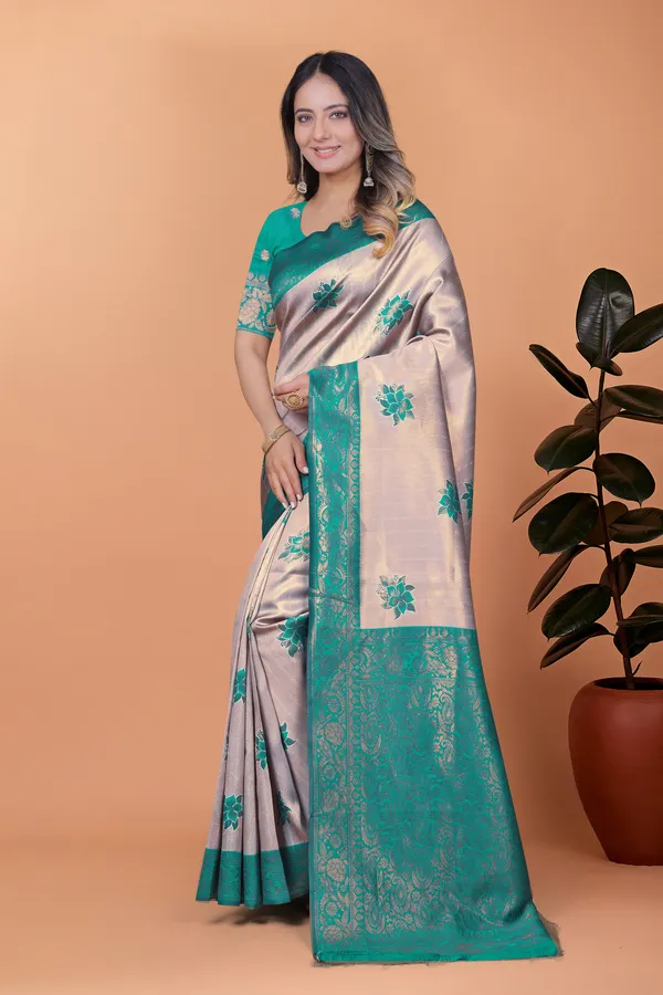 Green_Glow_Banarasi_Silk_Saree_For_Women