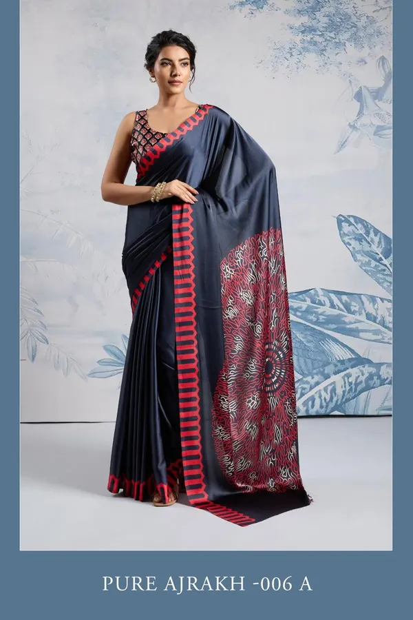 Black_Cotton_Ajrakh_Print_Cotton_Saree_with_Unstitched_Blouse_for_women