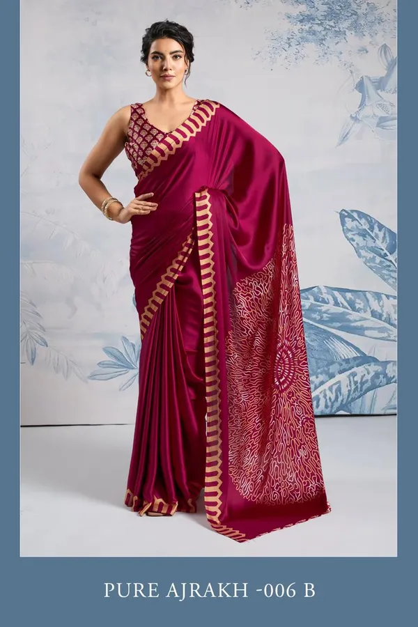 Red_Cotton_Ajrakh_Print_Cotton_Saree_with_Unstitched_Blouse_for_women