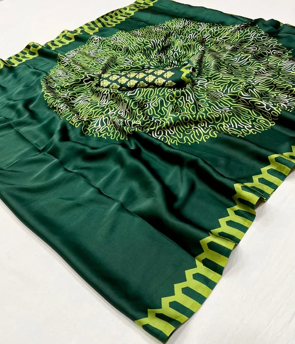 Green_Cotton_Ajrakh_Print_Cotton_Saree_with_Unstitched_Blouse_for_women