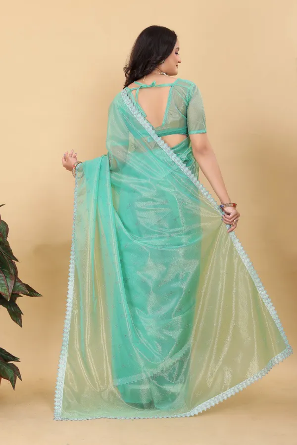 Sky_Blue_Net_Silk_Fabric_Latest_Saree_Collection_For_Women