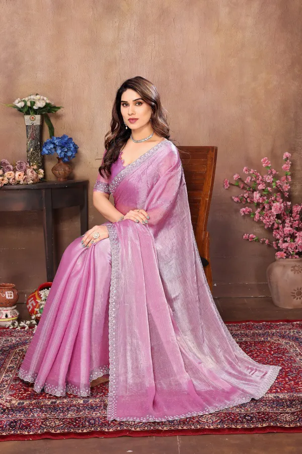 Pink_Net_Silk_Fabric_Latest_Saree_Collection_For_Women