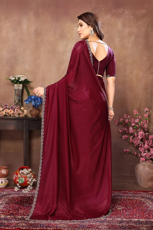 Maroon_Georgette_Fabric_Latest_Saree_Collection_Hot__For_Women
