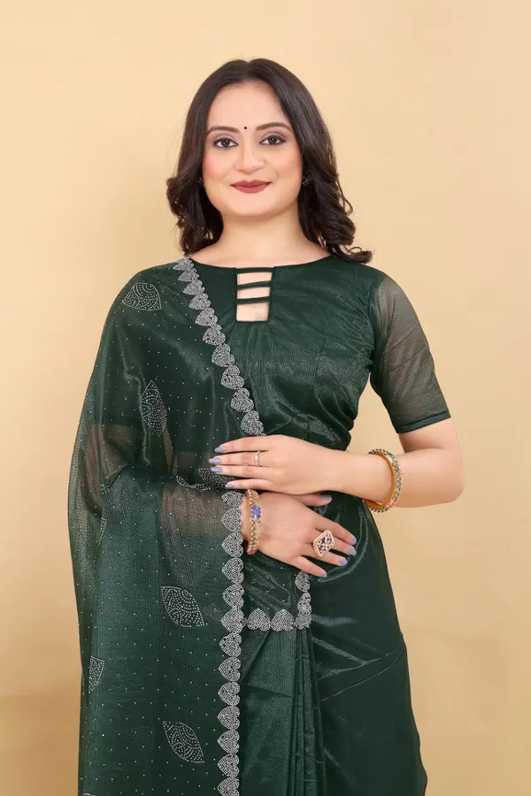 Green_Net_Silk_Fabric_Latest_Saree_Collection_For_Women