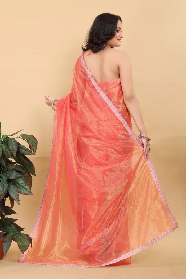 Orange_Net_Silk_Fabric_Latest_Saree_Collection_For_Women