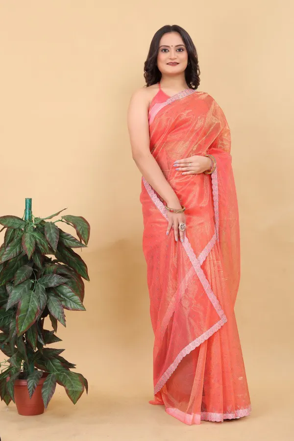 Orange_Net_Silk_Fabric_Latest_Saree_Collection_For_Women