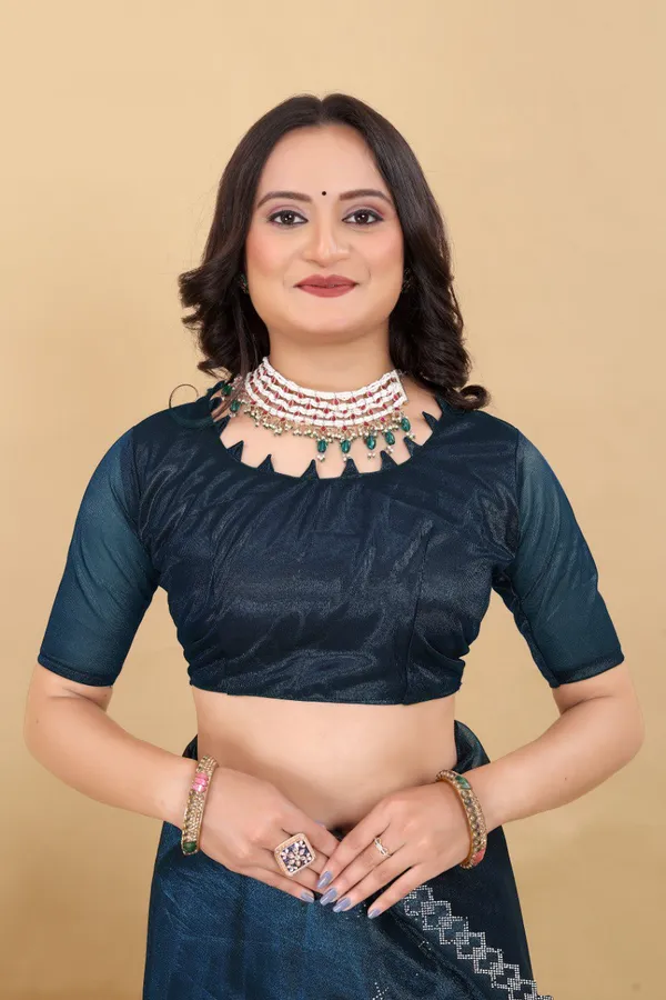 Blue_Net_Silk_Fabric_Latest_Saree_Collection_For_Women
