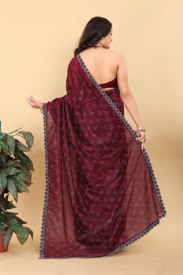Maroon_Silk_With_Best_Quality_Net_Saree_Collection_For_Women