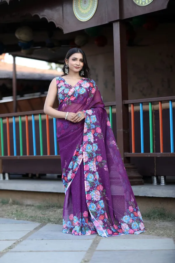 Purple_Linen_Urban_Blossom_Modern_Saree_with_Digital_Floral_Design_For_Women