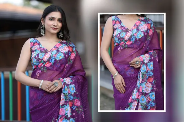 Purple_Linen_Urban_Blossom_Modern_Saree_with_Digital_Floral_Design_For_Women