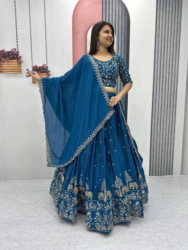 Blue_Chinon_Elegant_Ready-to-Wear_Lehenga_Set_With_Blouse_and_Dupatta_For_Women