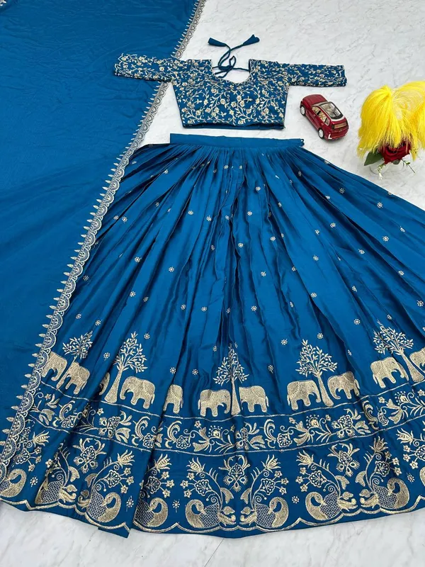 Blue_Chinon_Elegant_Ready-to-Wear_Lehenga_Set_With_Blouse_and_Dupatta_For_Women