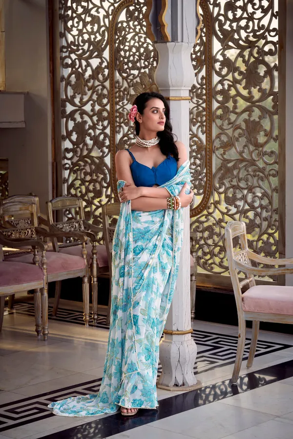 Sky_Blue_Weightless_Marbal_(Georgette)_Printed_with_love_and_petals_Saree_For_Women
