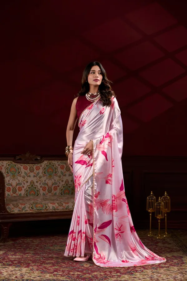 Pink_Satin_Silk_Digital_printed_saree_with_Pearl_lace_border_For_Women