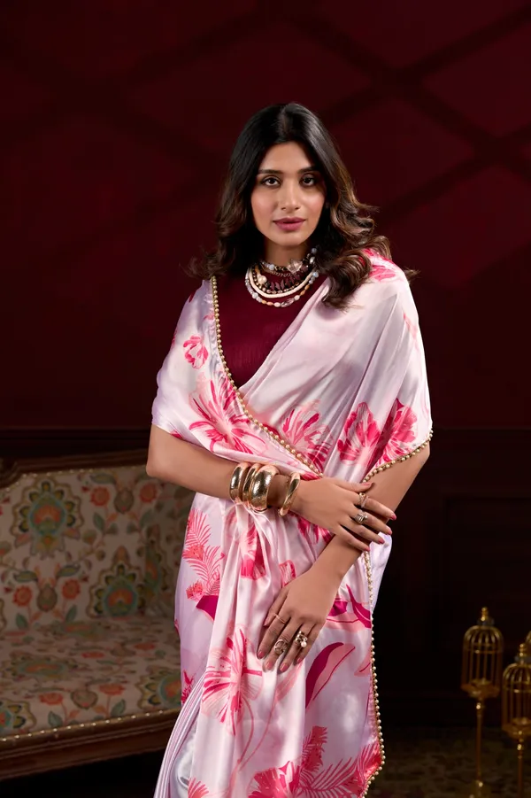 Pink_Satin_Silk_Digital_printed_saree_with_Pearl_lace_border_For_Women