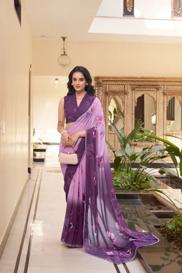 Lavender_Georgette_Marble_Digital_printed_saree_with_Pearl_lace_border_For_Women