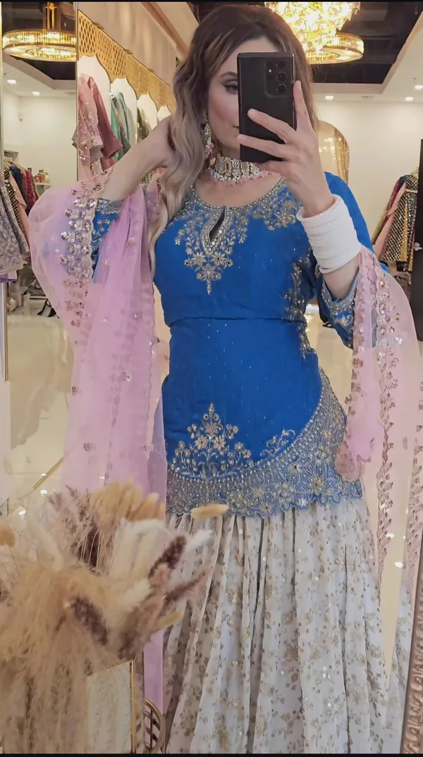 Blue_Heavy_Chinon_Silk_With_9Mm_Sequence_Embroidery_Work__For_Women