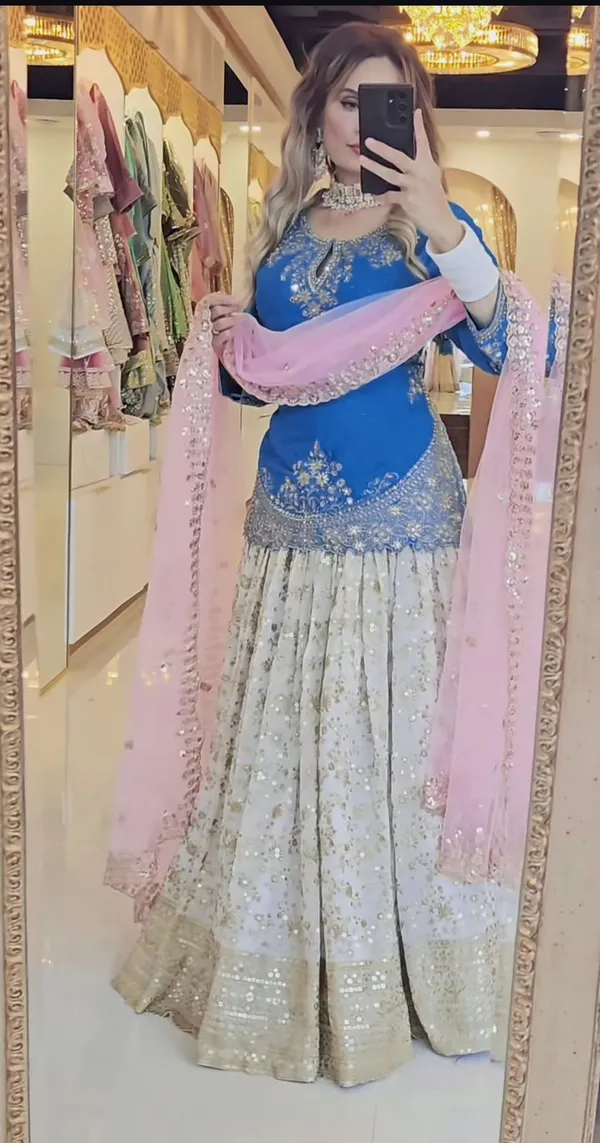 Blue_Heavy_Chinon_Silk_With_9Mm_Sequence_Embroidery_Work__For_Women